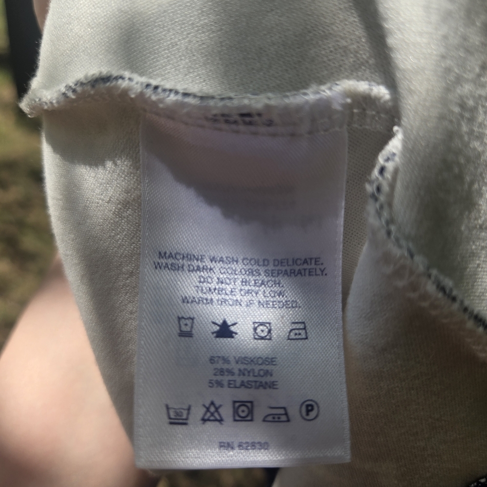 Lands End Blue And White Dress Sz 14 - Picture 10 of 10